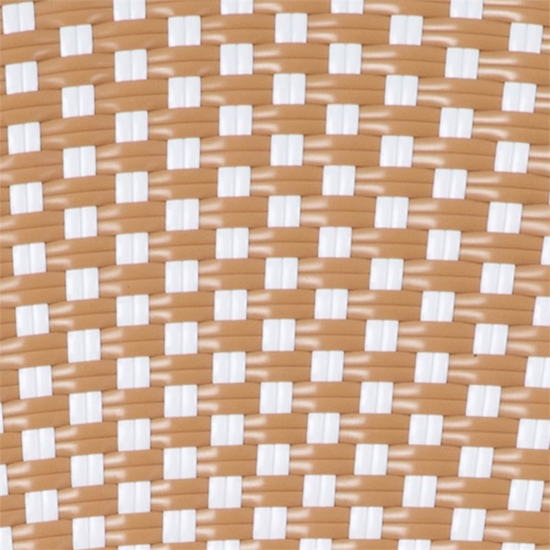 Afuera Living Paris Chair with Bamboo Print Metal Frame in Natural/White