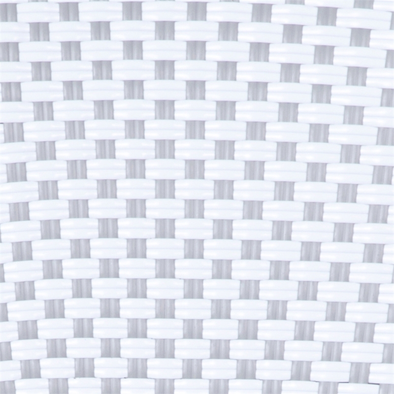Afuera Living Paris Chair with Bamboo Print Metal Frame in Natural/White