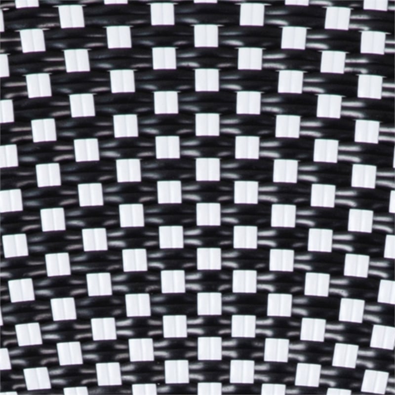 Afuera Living Indoor/Outdoor Commercial Glass Top Bistro Table in Black/White