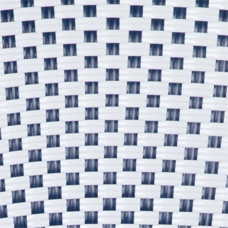 Afuera Living Paris Chair with Bamboo Print Metal Frame in White/Navy