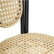 Afuera Living All-Weather Paris Chair with Black Metal Frame in Natural