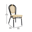 Afuera Living All-Weather Paris Chair with Black Metal Frame in Natural