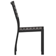 Afuera Living Outdoor Faux Teak Patio Side Chair with Gray Wash Poly Slats