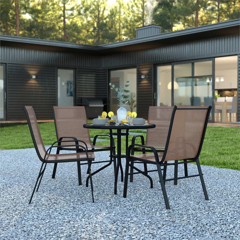 Afuera Living 5 Pc Patio Dining Set in 31.5