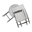 Afuera Living 3PC Black and White Indoor/Outdoor PE Rattan Folding Bistro Set