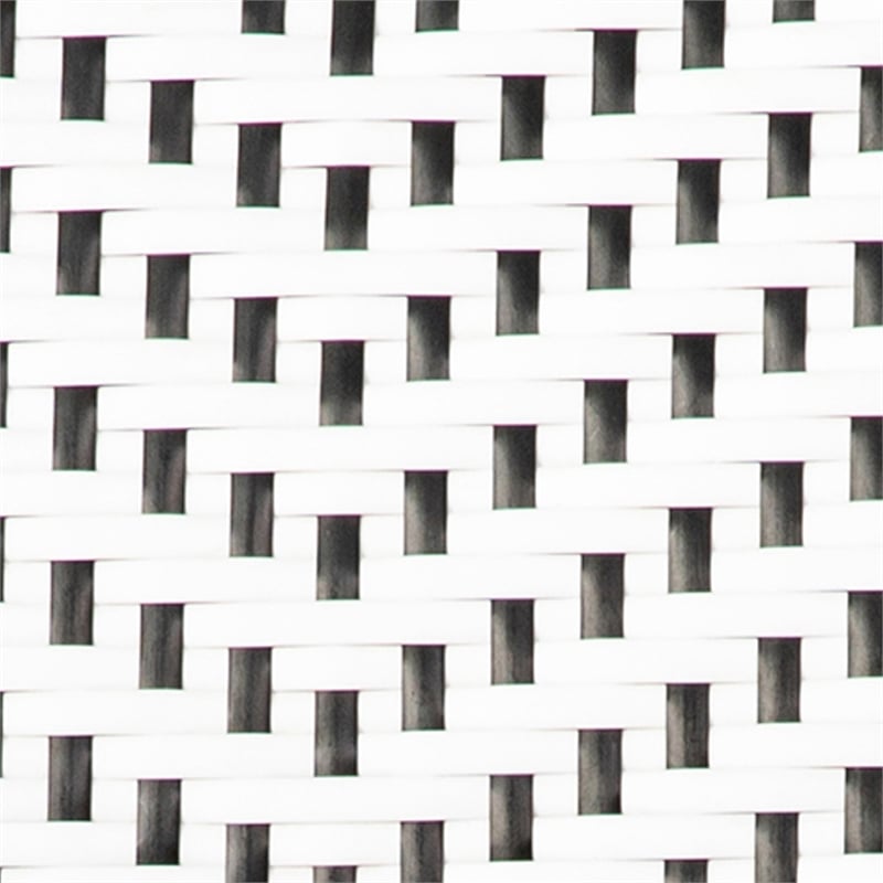 Afuera Living 3PC Black and White Indoor/Outdoor PE Rattan Folding Bistro Set