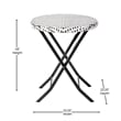 Afuera Living 3PC Black and White Indoor/Outdoor PE Rattan Folding Bistro Set