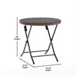 Afuera Living 3PC Brown and Black Indoor/Outdoor PE Rattan Folding Bistro Set