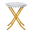 Afuera Living 3PC Navy and White Indoor/Outdoor PE Rattan Folding Bistro Set