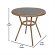 Afuera Living Indoor/Outdoor Bistro Set with Table & Two Chairs in Black