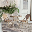 Afuera Living Indoor/Outdoor Bistro Set with Table & Two Chairs in Natural/White