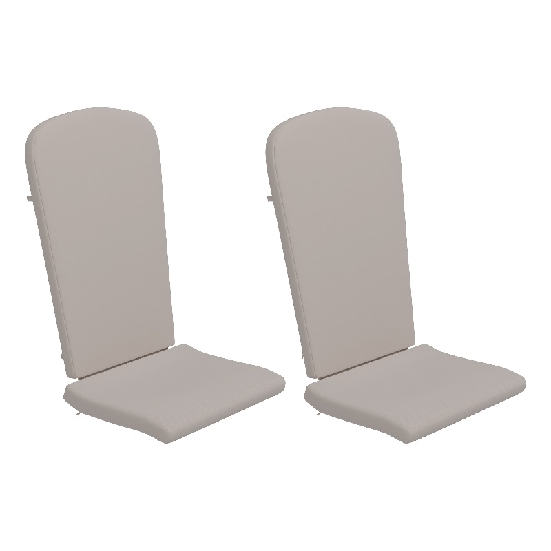 Afuera Living Set of 2 All-Weather High Back Adirondack Chair Cushions in Cream
