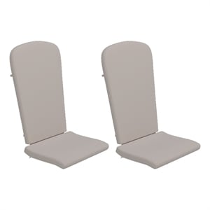 Afuera Living Set of 2 All-Weather High Back Adirondack Chair Cushions in Cream