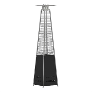 Afuera Living Outdoor Black 7.5 Feet Round Steel 42 000 BTU Patio Heater