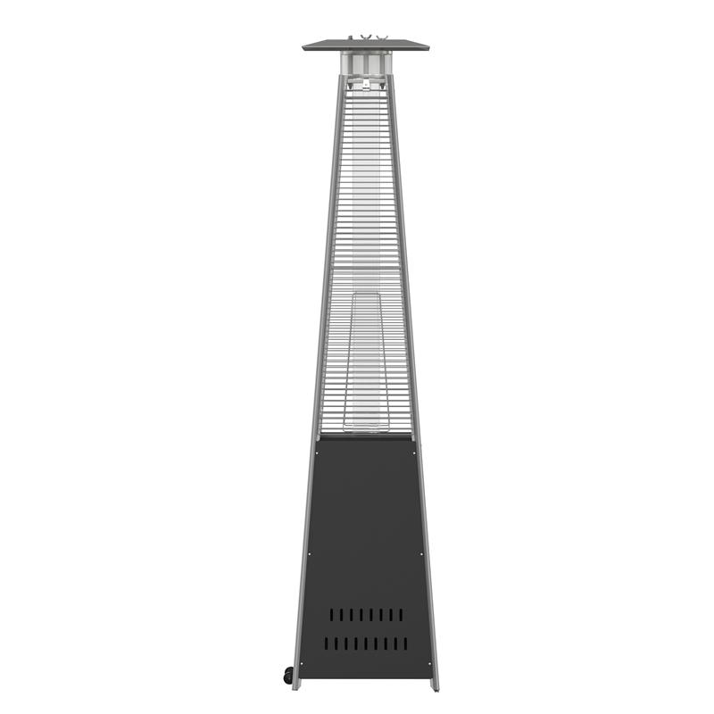 Afuera Living Outdoor Black 7.5 Feet Round Steel 42 000 BTU Patio Heater