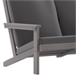 Afuera Living All-Weather Poly Resin Adirondack Loveseat & Cushions in Gray/Gray