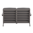 Afuera Living All-Weather Poly Resin Adirondack Loveseat & Cushions in Gray/Gray