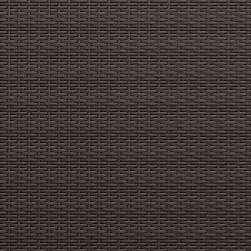 Afuera Living Patio Wicker Rattan Sofa & Table Set in Brown & Navy