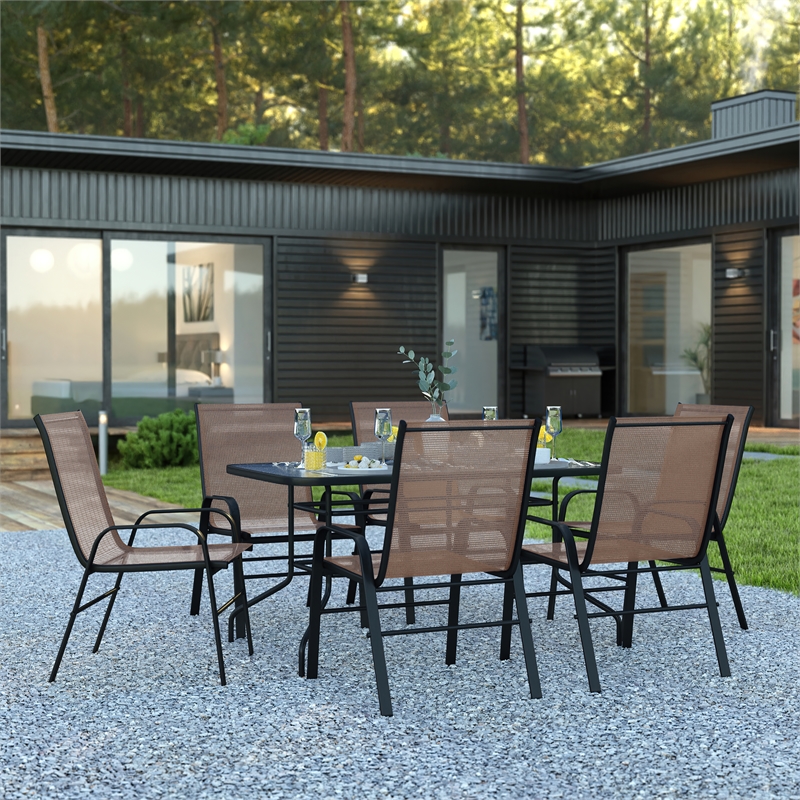 Afuera Living 7 Pc Patio Dining Set - 55