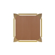 Afuera Living Backless Counter Stool with Poly Seat in Yellow/Teak