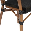 Afuera Living All-Weather Paris Chair with Arms & Natural Metal Frame in Black