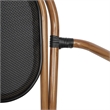 Afuera Living All-Weather Paris Chair with Arms & Natural Metal Frame in Black
