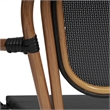 Afuera Living All-Weather Paris Chair with Arms & Natural Metal Frame in Black