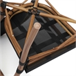 Afuera Living All-Weather Paris Chair with Arms & Natural Metal Frame in Black