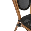 Afuera Living All-Weather Paris Chair with Natural Metal Frame in Black