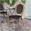 Afuera Living All-Weather Paris Chair with Natural Metal Frame in Black