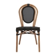 Afuera Living All-Weather Paris Chair with Natural Metal Frame in Black