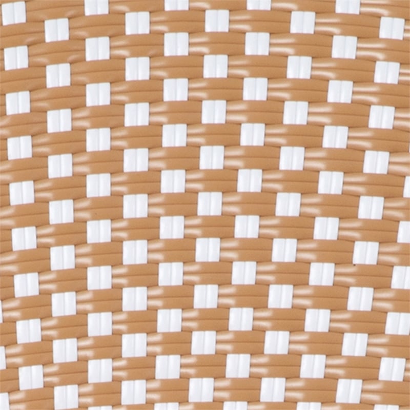 Afuera Living Indoor/Outdoor Commercial Glass Top Bistro Table in Natural/White