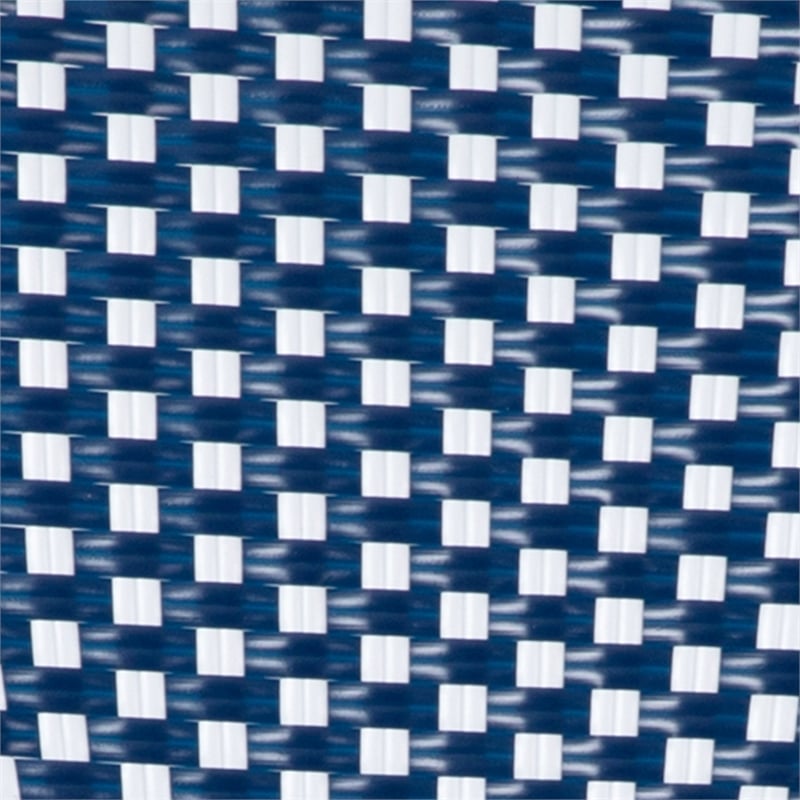 Afuera Living Indoor/Outdoor Commercial Glass Top Bistro Table in Navy/White