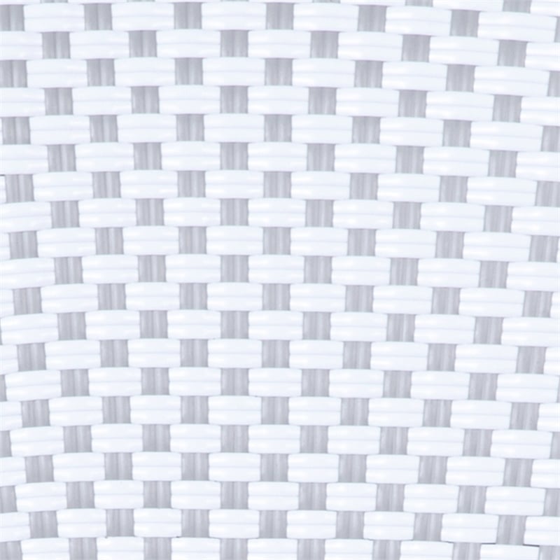 Afuera Living Indoor/Outdoor Commercial Glass Top Bistro Table in White/Gray