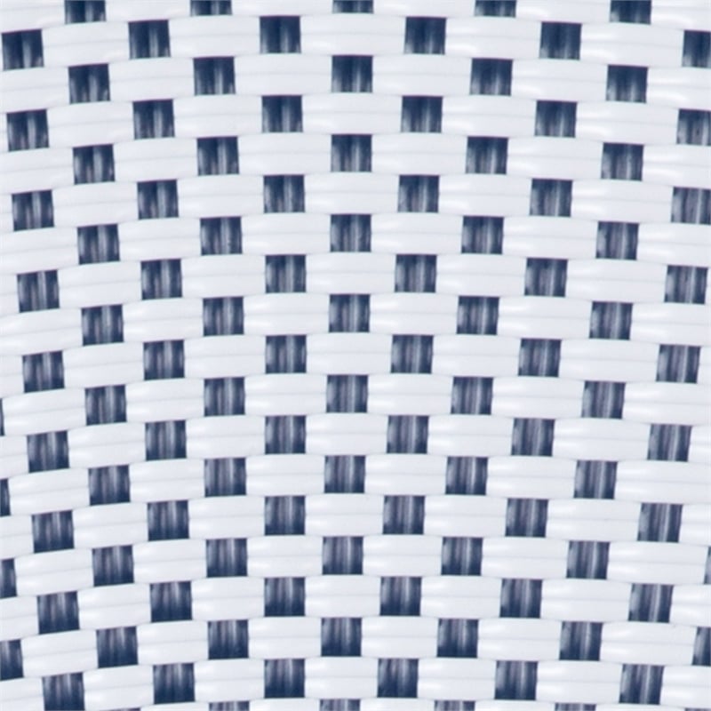 Afuera Living Indoor/Outdoor Commercial Glass Top Bistro Table in White/Navy