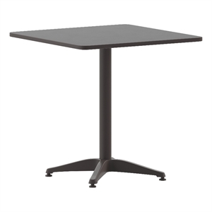 Afuera Living 27.5&quot Metal Smooth Top Indoor/Outdoor Table with Base in Bronze