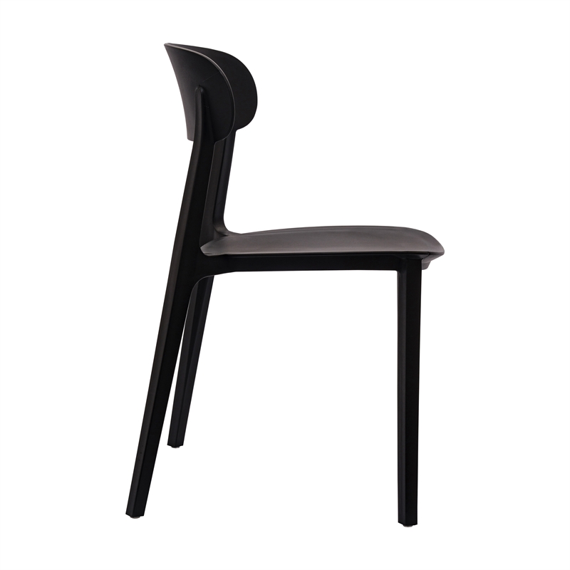 Afuera Living All-Weather Resin Patio Stack Chair with Contoured Backrest