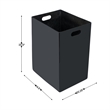 Afuera Living 31.4 GAL Steel Trash Can with Inner Bin Locking Access Door/Silver