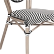 Afuera Living All-Weather Paris Chair with LT Natural Metal Frame in Black/White