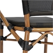 Afuera Living All-Weather Paris Chair with Arms & Natural Metal Frame in Black