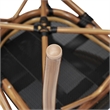 Afuera Living All-Weather Paris Chair with Arms & Natural Metal Frame in Black