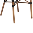 Afuera Living All-Weather Paris Chair with Arms & Natural Metal Frame in Black