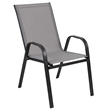 Afuera Living 5 Pc Outdoor Patio Dining Set with Glass Table & 4 Chairs in Gray