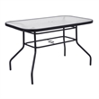 Afuera Living 5 Pc Outdoor Patio Dining Set with Glass Table & 4 Chairs in Red