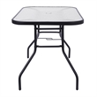 Afuera Living 5 Pc Outdoor Patio Dining Set with Glass Table & 4 Chairs in Red