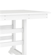 Afuera Living All Weather Adirondack Table & 6 Chairs with Cupholders in White