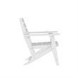 Afuera Living All Weather Adirondack Table & 6 Chairs with Cupholders in White