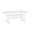 Afuera Living All Weather Adirondack Table & 6 Chairs with Cupholders in White