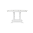 Afuera Living All Weather Adirondack Table & 4 Chairs with Cupholders in White