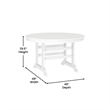 Afuera Living All Weather Adirondack Table & 4 Chairs with Cupholders in White